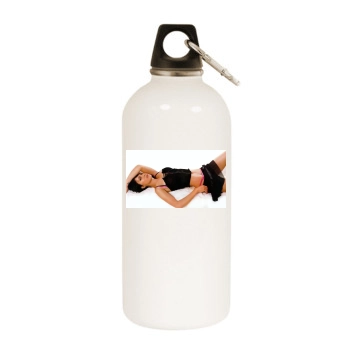 Alyssa Milano White Water Bottle With Carabiner