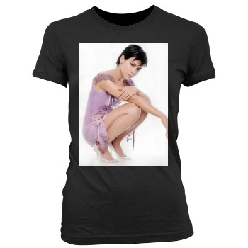 Alyssa Milano Women's Junior Cut Crewneck T-Shirt