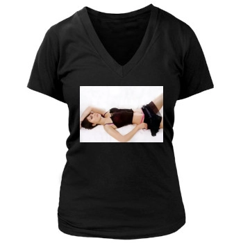 Alyssa Milano Women's Deep V-Neck TShirt