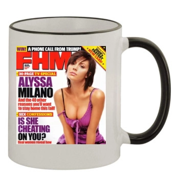 Alyssa Milano 11oz Colored Rim & Handle Mug