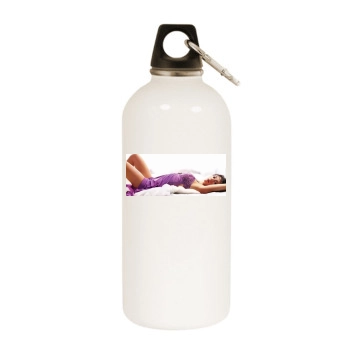 Alyssa Milano White Water Bottle With Carabiner