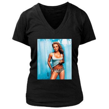 Alyssa Milano Women's Deep V-Neck TShirt