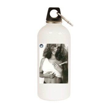 Alyssa Milano White Water Bottle With Carabiner