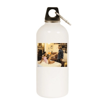 Alyssa Milano White Water Bottle With Carabiner