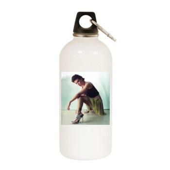 Alyssa Milano White Water Bottle With Carabiner