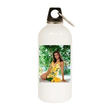 Alyssa Milano White Water Bottle With Carabiner