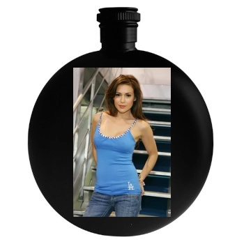 Alyssa Milano Round Flask