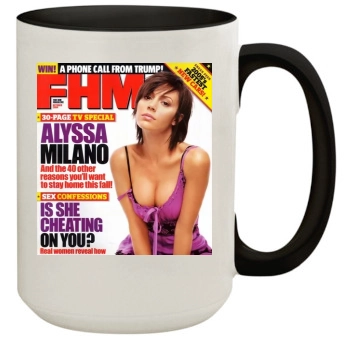 Alyssa Milano 15oz Colored Inner & Handle Mug