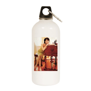 Alyssa Milano White Water Bottle With Carabiner