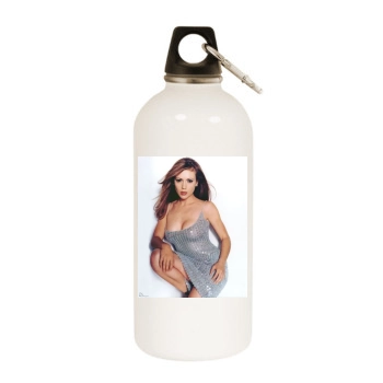 Alyssa Milano White Water Bottle With Carabiner