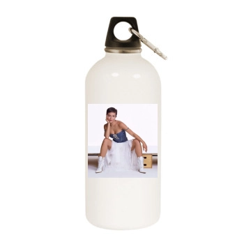 Alyssa Milano White Water Bottle With Carabiner