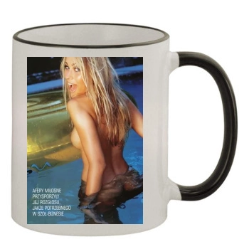 Amanda Bentley 11oz Colored Rim & Handle Mug