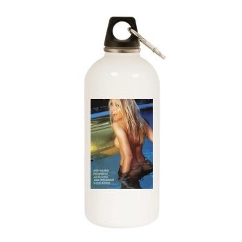 Amanda Bentley White Water Bottle With Carabiner