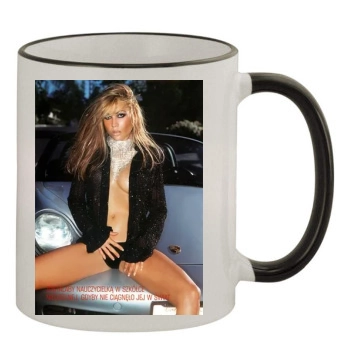 Amanda Bentley 11oz Colored Rim & Handle Mug