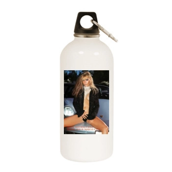 Amanda Bentley White Water Bottle With Carabiner