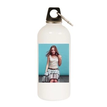 Amanda Bynes White Water Bottle With Carabiner