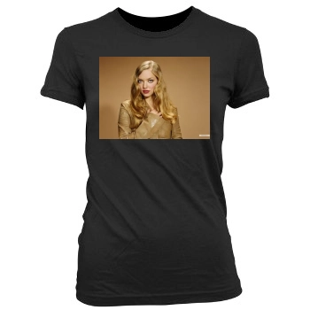 Amanda Seyfried Women's Junior Cut Crewneck T-Shirt