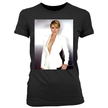 Amanda Tapping Women's Junior Cut Crewneck T-Shirt