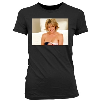 Amanda Tapping Women's Junior Cut Crewneck T-Shirt