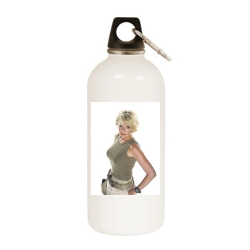 Amanda Tapping White Water Bottle With Carabiner