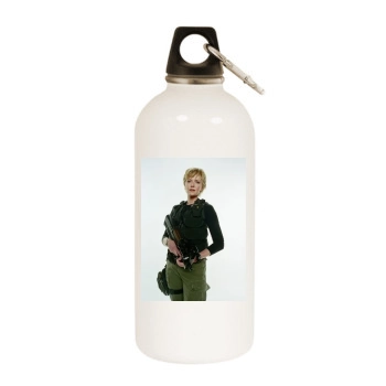 Amanda Tapping White Water Bottle With Carabiner