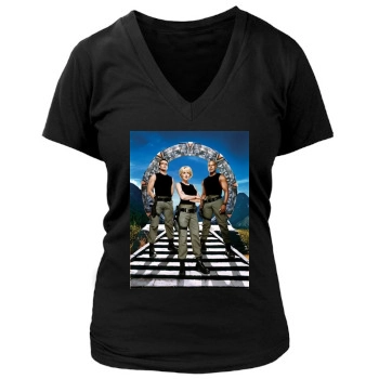 Amanda Tapping Women's Deep V-Neck TShirt