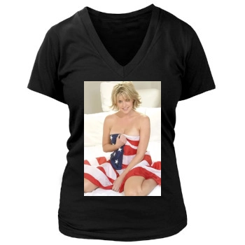 Amanda Tapping Women's Deep V-Neck TShirt