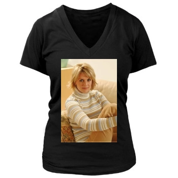 Amanda Tapping Women's Deep V-Neck TShirt