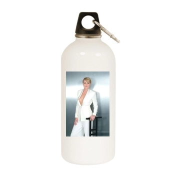 Amanda Tapping White Water Bottle With Carabiner