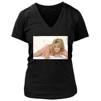 Amanda Tapping Women's Deep V-Neck TShirt