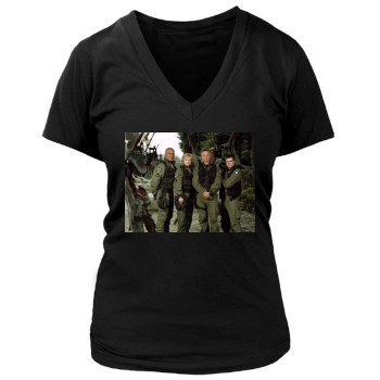 Amanda Tapping Women's Deep V-Neck TShirt