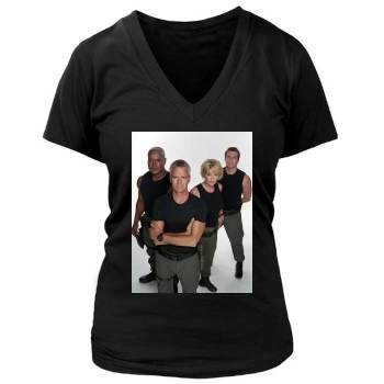 Amanda Tapping Women's Deep V-Neck TShirt