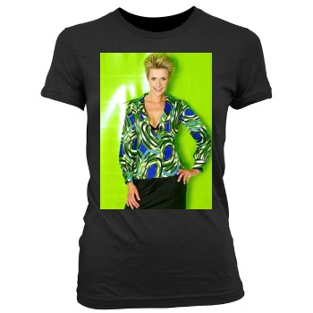 Amanda Tapping Women's Junior Cut Crewneck T-Shirt