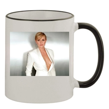 Amanda Tapping 11oz Colored Rim & Handle Mug