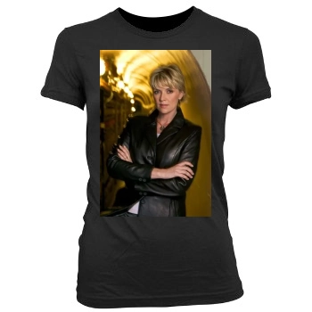 Amanda Tapping Women's Junior Cut Crewneck T-Shirt