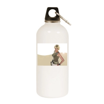 Amanda Tapping White Water Bottle With Carabiner