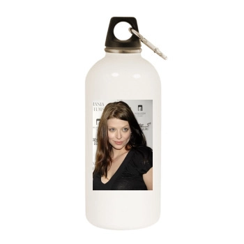 Amber Benson White Water Bottle With Carabiner