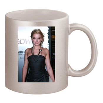 Amber Heard 11oz Metallic Silver Mug