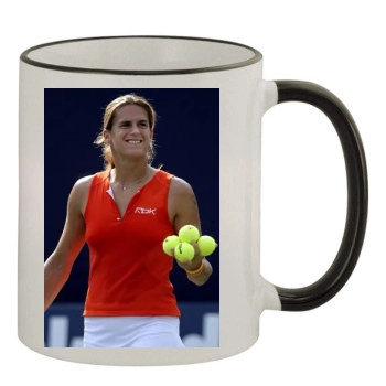 Amelie Mauresmo 11oz Colored Rim & Handle Mug