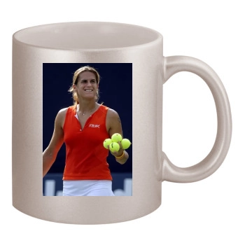 Amelie Mauresmo 11oz Metallic Silver Mug