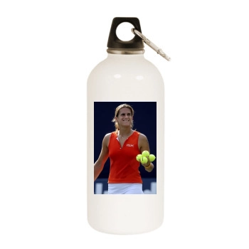 Amelie Mauresmo White Water Bottle With Carabiner