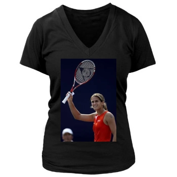 Amelie Mauresmo Women's Deep V-Neck TShirt