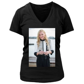 Abbie Cornish Women's Deep V-Neck TShirt