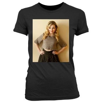 Abigail Breslin Women's Junior Cut Crewneck T-Shirt