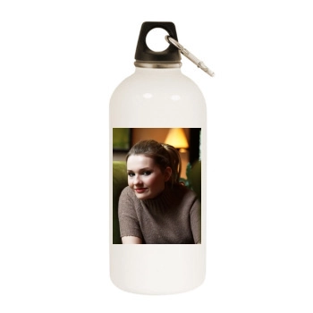 Abigail Breslin White Water Bottle With Carabiner