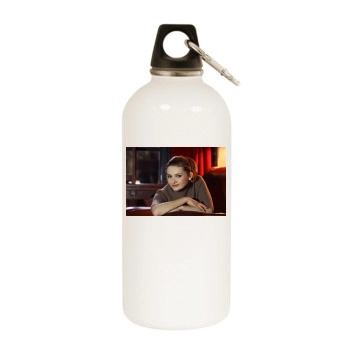 Abigail Breslin White Water Bottle With Carabiner