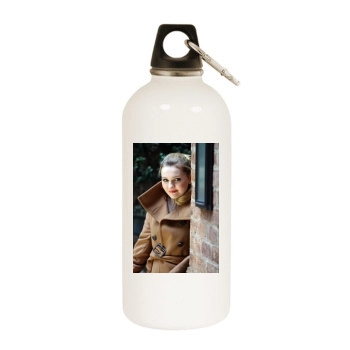 Abigail Breslin White Water Bottle With Carabiner