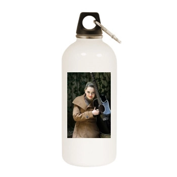 Abigail Breslin White Water Bottle With Carabiner