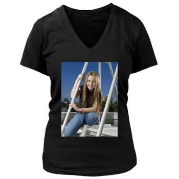 Abigail Breslin Women's Deep V-Neck TShirt