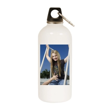 Abigail Breslin White Water Bottle With Carabiner